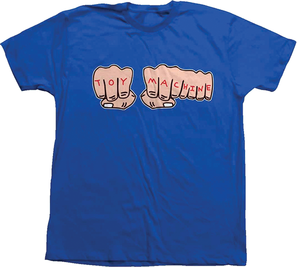 TOY MACHINE FISTS SS SMALL  BLUE
