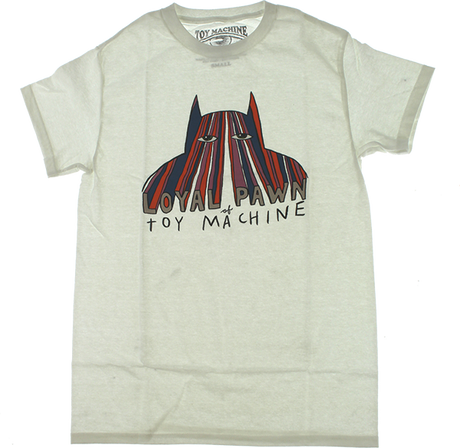 TOY MACHINE LOYAL PAWN SS TSHIRT SMALL-WHITE
