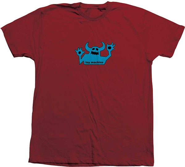 TOY MACHINE ORIGINAL MONSTER SS TSHIRT MEDIUM CARDINAL RED