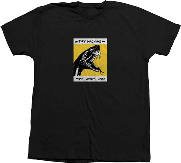TOY MACHINE SNAKE SS TSHIRT MEDIUM BLACK