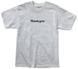 THANK YOU CENTER SS TSHIRT SMALL HEATHER GREY