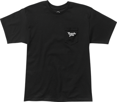 THANK YOU POCKET LOGO SS TSHIRT SMALL BLACK