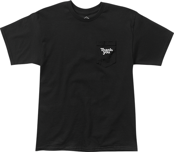 THANK YOU POCKET LOGO SS TSHIRT SMALL BLACK