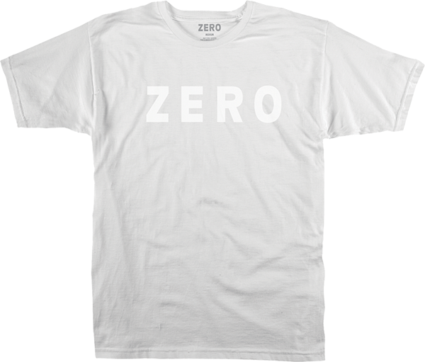 ZERO ARMY LOGO SS TSHIRT SMALL WHT WHT