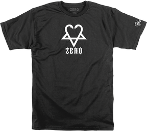 ZERO BAM SNAKE-A-GRAM HEART SHORT SLEEVE TSHIRT MEDIUM BLACK/WHT