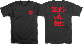 ZERO OR DIE SS TSHIRT SMALL BLACK/RED