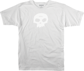 ZERO SINGLE SKULL SS TSHIRT SMALL WHT WHT