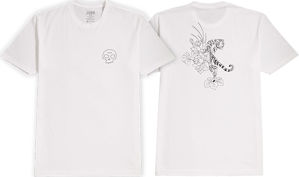 ZERO TIGER LOTUS SS TSHIRT SMALL WHITE