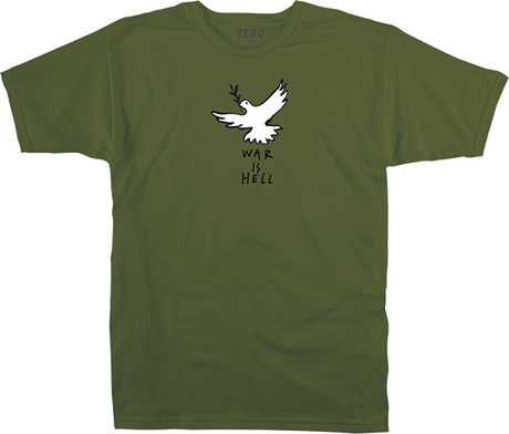 ZERO WAR IS HELL SS TSHIRT SMALL ARMY