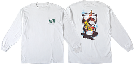 ANTI HERO FISH BOWL POCKET LS SMALL WHITE