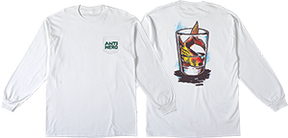 ANTI HERO FISH BOWL POCKET LS MEDIUM WHITE