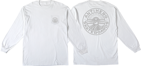 ANTI HERO STAY READY DBL POCKET LS SMALL WHITE