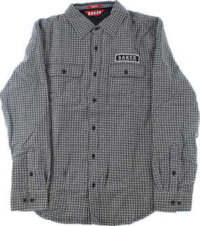 BAKER STITCH LS FLANNEL MEDIUM TAN/WHT