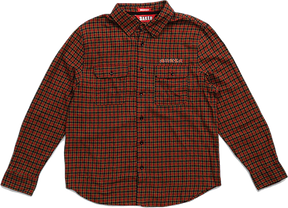 BAKER FLAMES LONGSLEEVE FLANNEL MEDIUM-RED