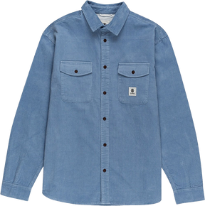 ELEMENT BUILDER CORD L/S BUTTON UP SMALL FADED DENIM