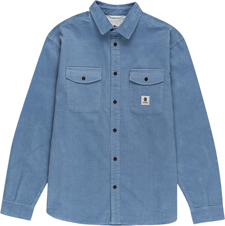 ELEMENT BUILDER CORD L/S BUTTON UP SMALL FADED DENIM
