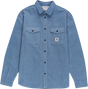 ELEMENT BUILDER CORD L/S BUTTON UP SMALL FADED DENIM