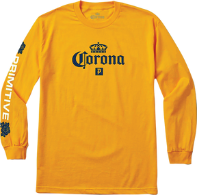 PRIMITIVE CORONA CERVEZA LS SMALL GOLD