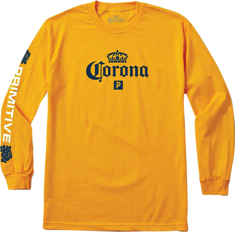 PRIMITIVE CORONA CERVEZA LS SMALL GOLD