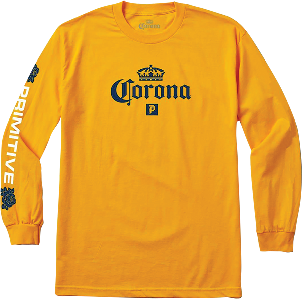 PRIMITIVE CORONA CERVEZA LS SMALL GOLD