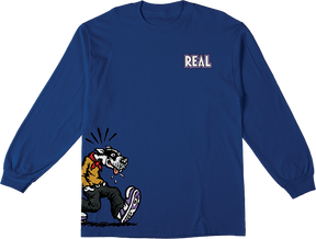 REAL COMIX LONGSLEEVE TSHIRT SMALL ROYAL
