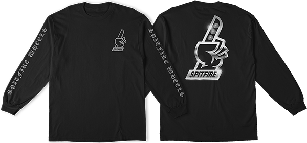 SPITFIRE CHROME#1 LS LARGE  BLACK