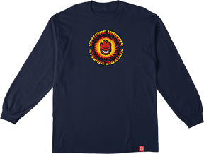 SPITFIRE OG FIREBALL LONGSLEEVE TSHIRT SMALL NAVY/RED