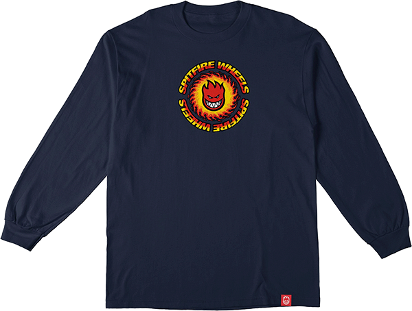 SPITFIRE OG FIREBALL LONGSLEEVE TSHIRT SMALL NAVY/RED