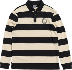 SPITFIRE BIGHEAD RUGBY LS MEDIUM OFF WHT/BLK