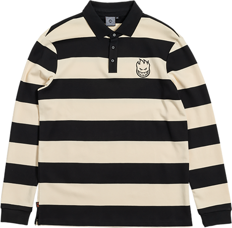 SPITFIRE BIGHEAD RUGBY LS MEDIUM OFF WHT/BLK