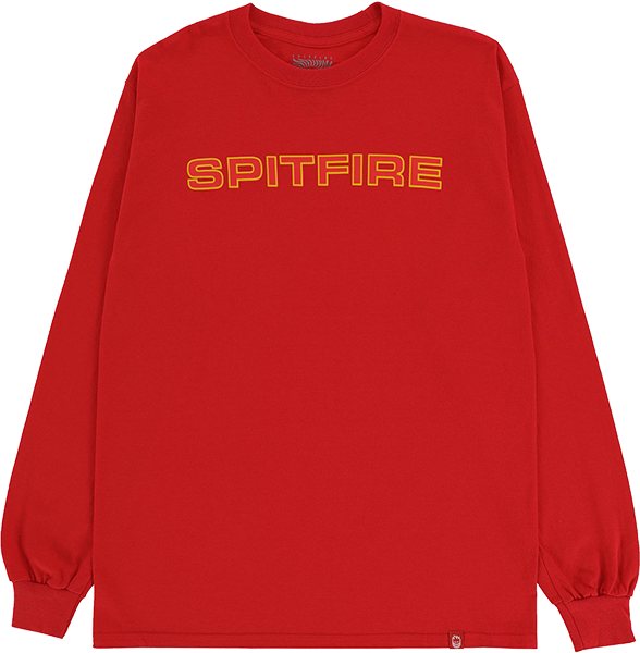 SPITFIRE CLASSIC 87 LONGSLEEVE TSHIRT LARGE  RED/GOLD/RED