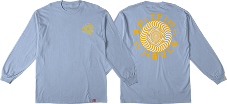 SPITFIRE CLASSIC 87 SWIRL FILL LONGSLEEVE SMALL  LT. BLUE/YEL/WHT