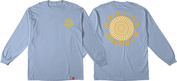 SPITFIRE CLASSIC 87 SWIRL FILL LONGSLEEVE SMALL  LT. BLUE/YEL/WHT