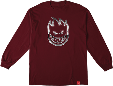 SPITFIRE CHROME BIGHEAD LONGSLEEVE LARGE MAROON