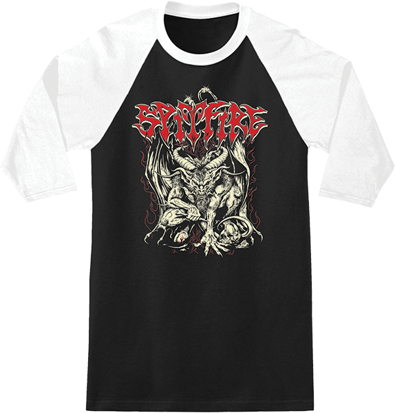 SPITFIRE DEMON 3/4 SLV XXLARGE BLK/WHT/DISCHARGE