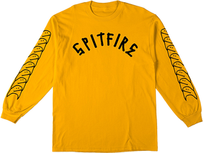 SPITFIRE GONZ SHMOO SLEEVE LONGSLEEVE MEDIUM GOLD