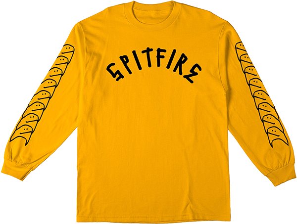 SPITFIRE GONZ SHMOO SLEEVE LONGSLEEVE MEDIUM GOLD