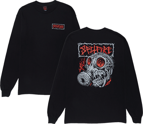 SPITFIRE GAS MASK LONGSLEEVE S-BLACK
