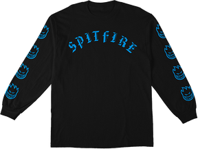 SPITFIRE OLD E BH SLEEVE NEON LS SMALL BLACK