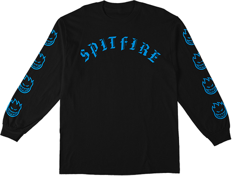 SPITFIRE OLD E BH SLEEVE NEON LS SMALL BLACK