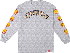 SPITFIRE OLD E BIGHEAD FILL SLEEVE LONGSLEEVE LARGE  ASH/YEL/RED