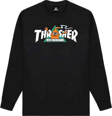 THRASHER TOY MACHINE VORTEX LONGSLEEVE XLARGE-BLACK