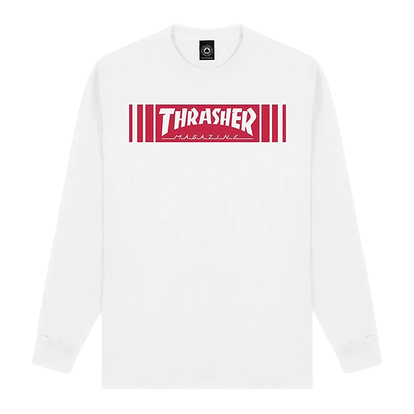 THRASHER BAR LONGSLEEVE TSHIRT LARGE WHITE