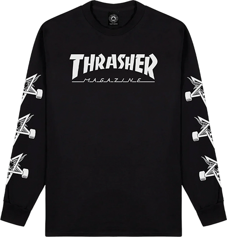 THRASHER MAG LOGO GOAT LONGSLEEVE S-BLACK