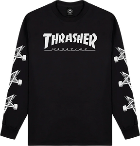 THRASHER MAG LOGO GOAT LONGSLEEVE XL-BLACK