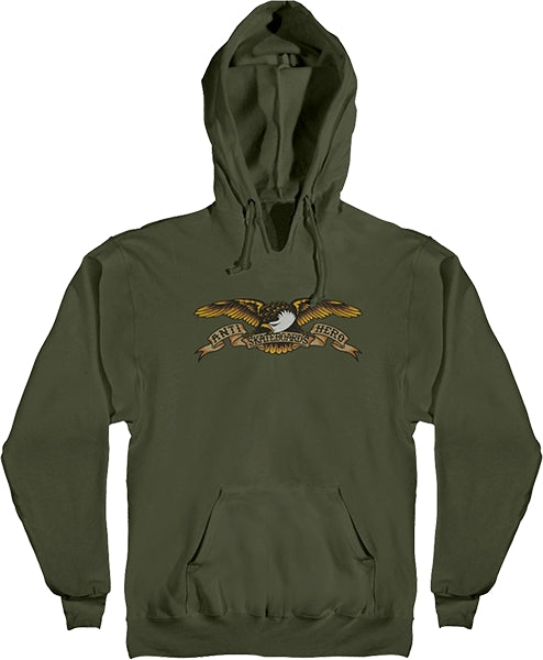ANTI HERO EAGLE HOODIE SWEATSHIRT SMALL ARMY