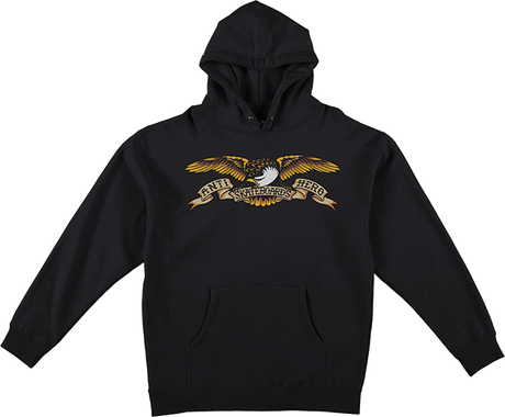 ANTI HERO EAGLE HOODIE SWEATSHIRT SMALL BLK/BLK/MULTI
