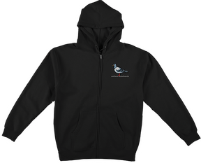 ANTI HERO LIL PIGEON EMB ZIP HOODIE MEDIUM-BLACK