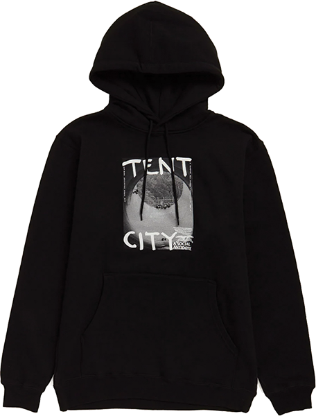 ANTI HERO TENT CITY HOODIE SWEATSHIRT SMALL BLK