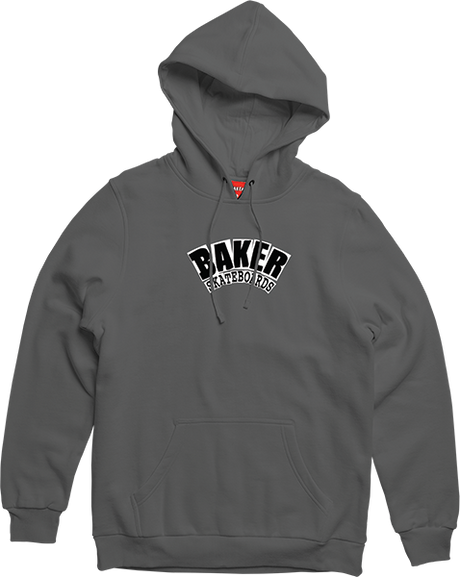 BAKER ARCH HOODIE LARGE CHARCOAL